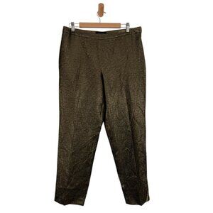 St. John Emma Metallic Gold Womens Pants Size 12